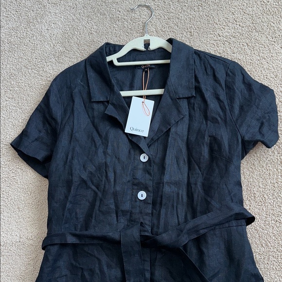 100% European Linen Button Front Dress - Picture 9 of 14